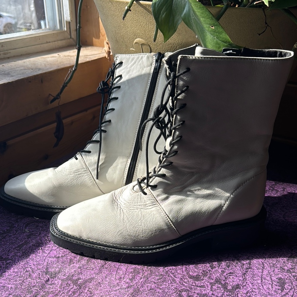 ASOS Men's White zip/lace Boots